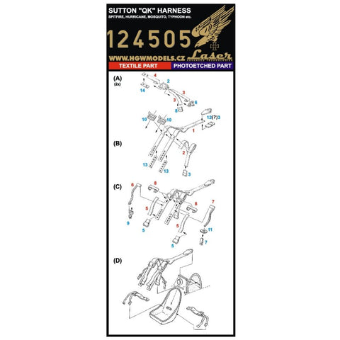 HGW 124505 1/24 Sutton "QK" Harness - Early pre-cut (laser)