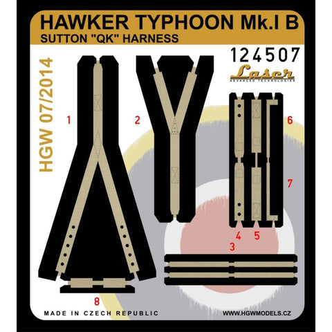 HGW 124507 1/24 ホーカー タイフーン Mk.I B pre-cut (laser) | Airfix