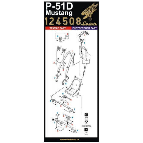 HGW 124508 1/24 P-51D マスタング pre-cut (laser) | Airfix, Tamiya, Trumpeter