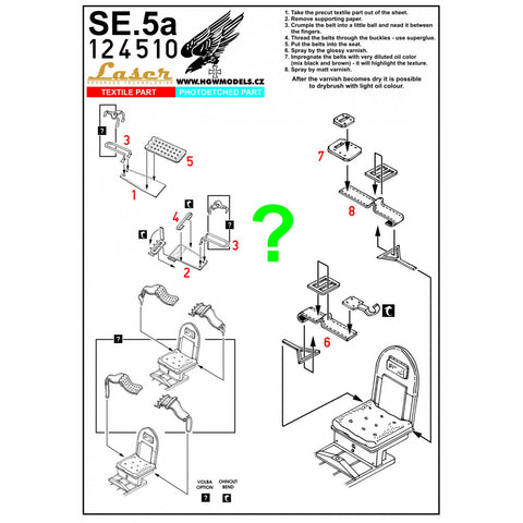 HGW 124510 1/24 SE.5a pre-cut (laser)