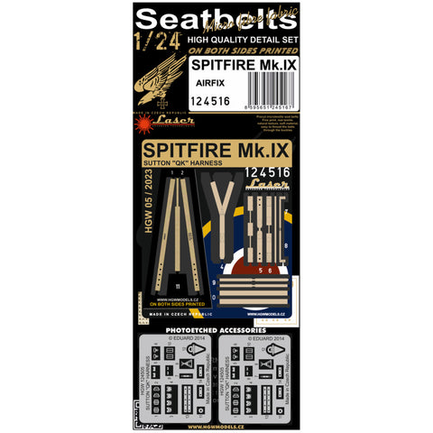 HGW 124516 1/24 スピットファイア Mk.IX pre-cut (laser) | double-sided printing