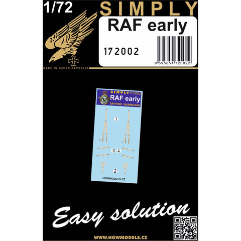 HGW 172002 1/72 RAF 初期型 "Simply" Edition - Relief Print