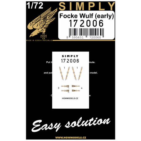 HGW 172006 1/72 フォッケウルフ (初期型) "Simply" Edition - Relief Print