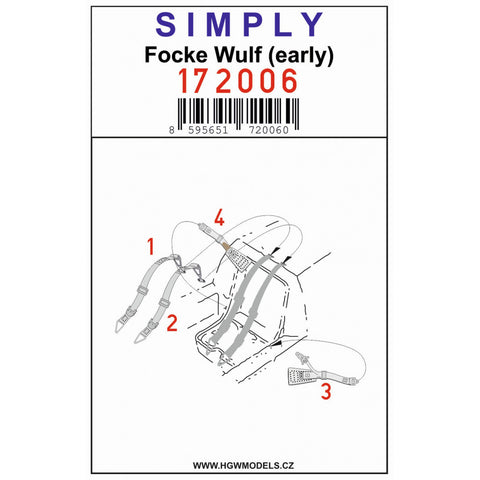 HGW 172006 1/72 フォッケウルフ (初期型) "Simply" Edition - Relief Print