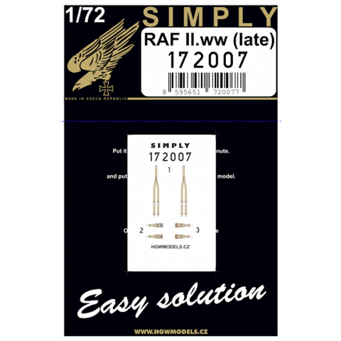 HGW 172007 1/72 RAF II.WW (後期型) "Simply" Edition - Relief Print