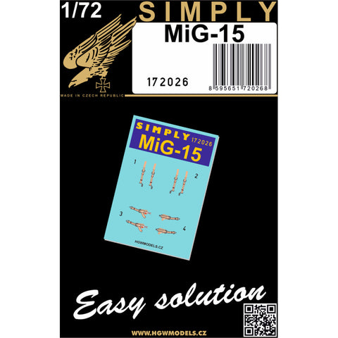 HGW 172026 1/72 MiG-15 "Simply" Edition - Relief Print