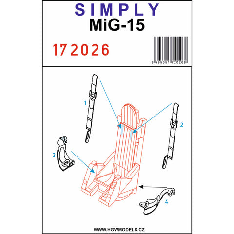 HGW 172026 1/72 MiG-15 "Simply" Edition - Relief Print