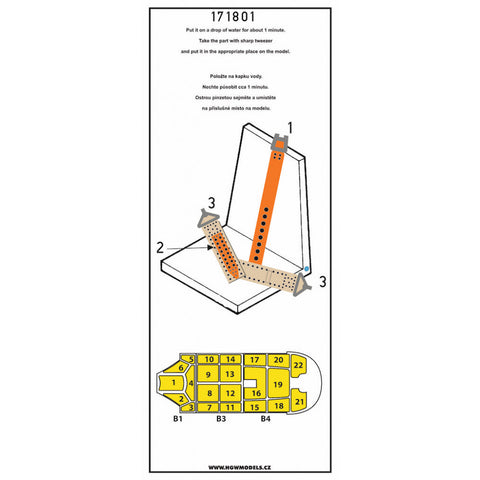 HGW 172801 1/72 A6M3 ゼロ BASIC LINE: seatbelts + masks | Tamiya