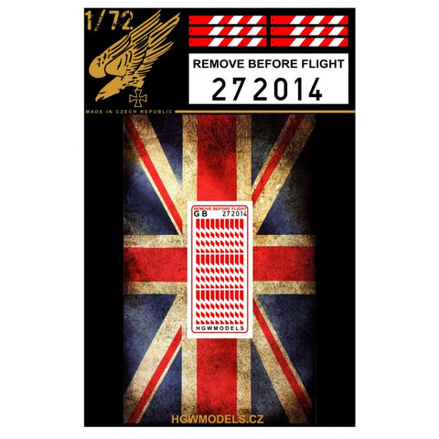 HGW 272014 1/72 リムーヴビフォアフライト - イギリス both sides printed