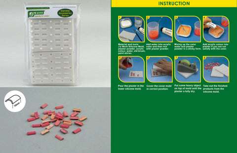 J's Work PPA3075 1/35 ルーフタイル用 シリコンモールド (大)