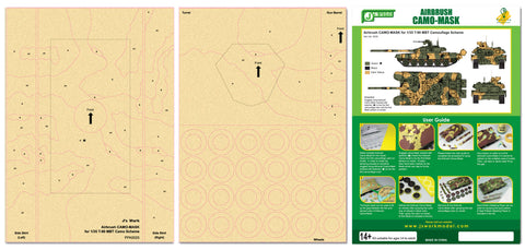 J's Work PPA5025 エアブラシ用迷彩マスキング 1/35 T-90主力戦車 カモフラージュ