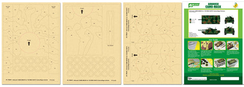 J's Work PPA5086 エアブラシ用迷彩マスキング 1/35 MIA2 NATO カモフラージュ