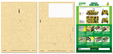 J's Work PPA5096 エアブラシ用迷彩マスキング 1/35 ストームタイガー カモフラージュ