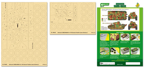 J's Work PPA5106 エアブラシ用迷彩マスキング 1/48 ドイツ パンサー カモフラージュ
