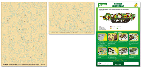 J's Work PPA5114 エアブラシ用迷彩マスキング 1/35 サン・シャモン突撃戦車 カモフラージュ 2