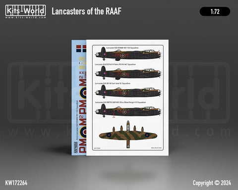 キッツワールド KW172264 1/72  オーストラリア空軍のアブロ ランカスター B.III ED888 ‘M2’ -103 飛行隊。B.III ED764 ‘N’ ナッツ (PO-N) - 467 飛行隊 …