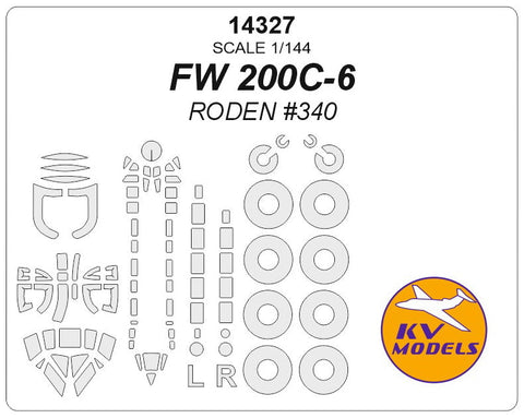 KVモデル 14327 1/144 FW 200C-4 (ローデン #340) + ホイール キャノピーマスキングシート