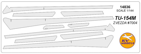 KVモデル 14836 1/144 ツポレフ Tu-154m (ズベズダ #7004)