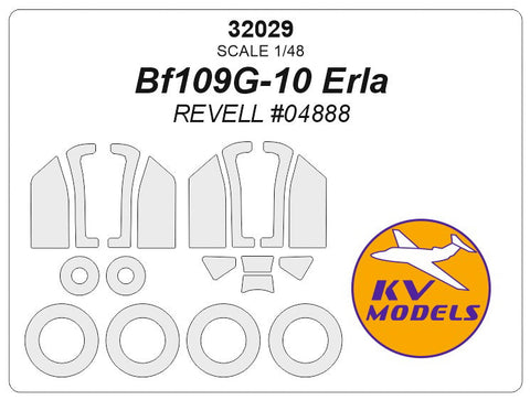 KVモデル 32029 1/32 Bf109G-10 エルラ (レベル #04888) + ホイール キャノピーマスキングシート