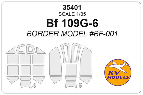 KVモデル 35401 1/35 Bf 109G-6 (ボーダーモデル #BF-001) +ホイール キャノピーマスキングシート