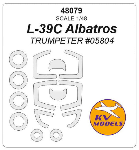 KVモデル 48079 1/48 L-39C アルバトロス (トランぺッター #05804) + ホイール キャノピーマスキングシート