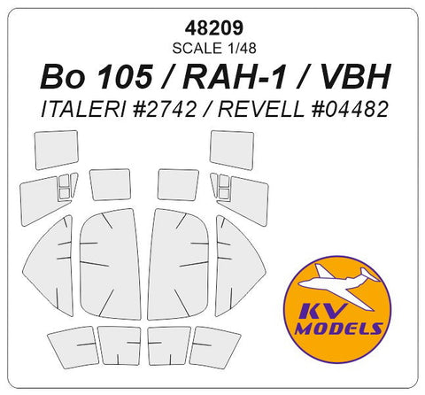 KVモデル 48209 1/48 Bo-105 / RAH-1 / VBH (イタレリ #2742 / レベル #04482)