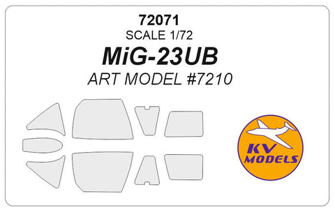 KVモデル 72071 1/72 MIG-23UB (ART MODEL #7210) キャノピーマスキングシート