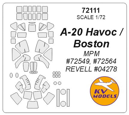 KVモデル 72111 1/72 A-20J/Mk.V ボストン