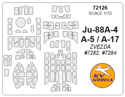 KVモデル 72126 1/72 Ju-88A-4 / A-5 / A-17 (ズベズダ #7282, #7284)