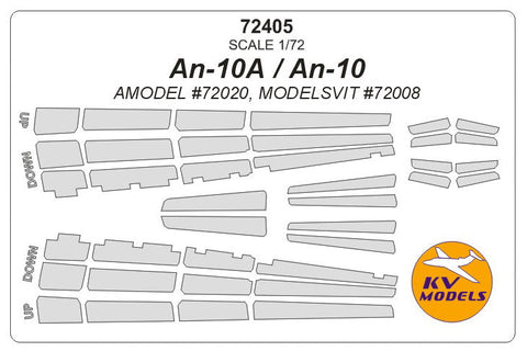 KVモデル 72405 1/72 An-10A / An-10 (Aモデル #72020, MODELSVIT #72008)