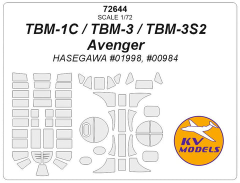 KVモデル 72644 1/72 TBM-1C / TBM-3 / TBM-3S2 アベンジャー (ハセガワ)