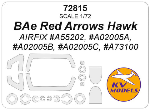 KVモデル 72815 1/72 BAe レッドアローズ ホーク (エアフィックス) + ホイール キャノピーマスキングシート