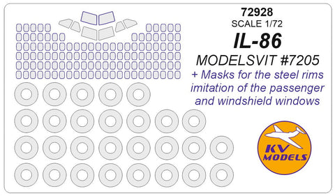 KVモデル 72928 1/72 IL-86 (ModelSvit) + ホイール キャノピーマスキングシート