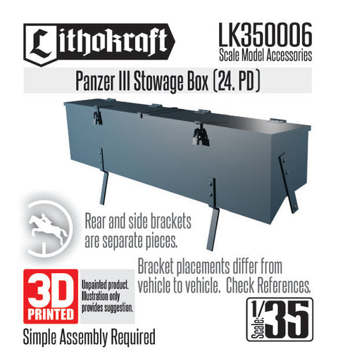 リソクラフト LK350006 1/35 WWII ドイツ III号戦車J型用雑具箱 第24装甲師団バージョン