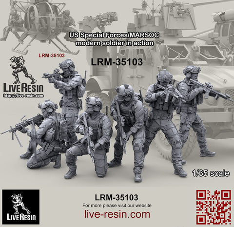 ライブレジン LRM35103 1/35 アメリカ海兵隊特殊作戦コマンド MARSOC インアクション 2（1体）