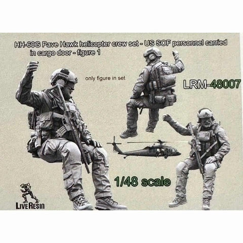 ライブレジン LRM48007 1/48 現用 アメリカ HH-60G ペイブホーク クルーセット SOF 特殊作戦部隊 1