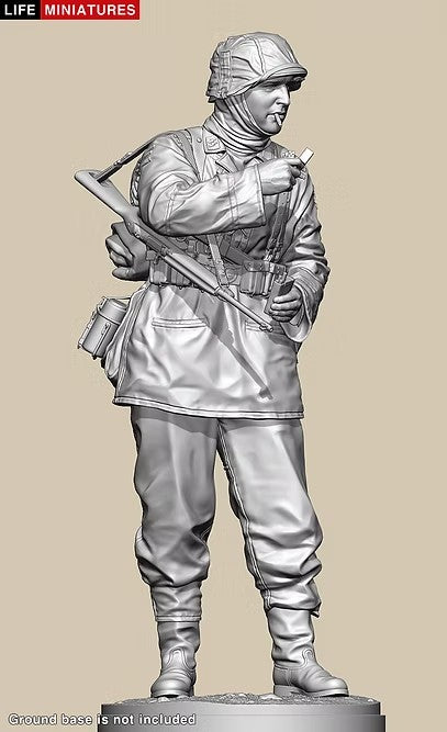 ライフミニチュア LM35008 1/35 WWII ドイツ ポトー迎撃戦 ハンセン戦闘団のM1カービンを持つ小銃手 バルジの戦い1944