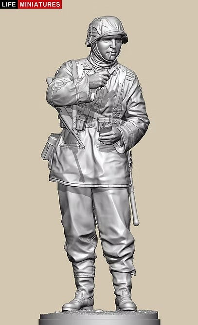 ライフミニチュア LM35008 1/35 WWII ドイツ ポトー迎撃戦 ハンセン戦闘団のM1カービンを持つ小銃手 バルジの戦い1944