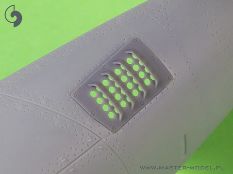 マスター AM-32-137 1/32 P-51 マスタング - キャブレターエアフィルターカバー - RAF ルーバータイプ - バージョン A (タミヤ用)