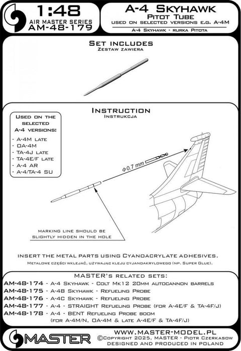 マスター AM-48-179 1/48 A-4 スカイホーク - 垂直尾翼 ピトー管 (A-4M, OA-4M, TA-4J用)