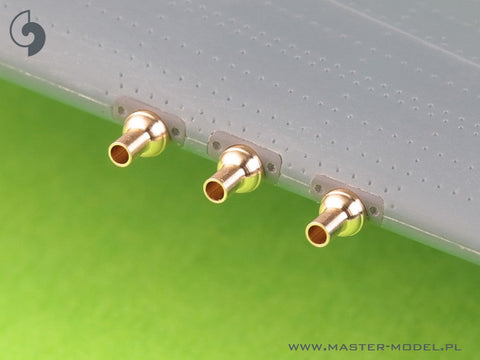 マスター AM-48-180 1/48 カーチス P-40 E - ガンサイト& ピトー管 & ブローニング .50 ブラストチューブ エデュアルドモデル キット用アダプター