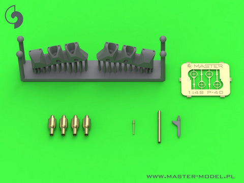 マスター AM-48-181 1/48 カーチス P-40 L,N 初期型 - ブローニング .50 (エデュアルド用)