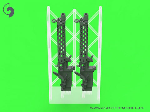 マスター AM-48-184 1/48 WWI ドイツ シュパンダウ LMG 08/15 機関銃 (2丁) - ロングチャージングハンドル付き