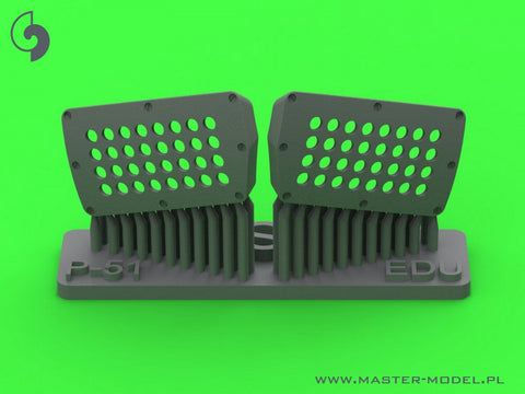 マスター AM-48-186 1/48 P-51 マスタング - キャブレターエアフィルターカバー - 標準穴タイプ（エデュアルド用）