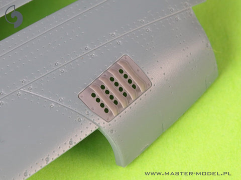 マスター AM-48-188 1/48 P-51 マスタング - キャブレター エアフィルター カバー - RAF ルーバー タイプ - バージョン B (エデュアルド用)