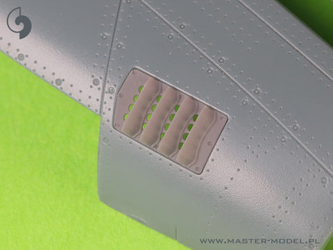 マスター AM-48-188 1/48 P-51 マスタング - キャブレター エアフィルター カバー - RAF ルーバー タイプ - バージョン B (エデュアルド用)
