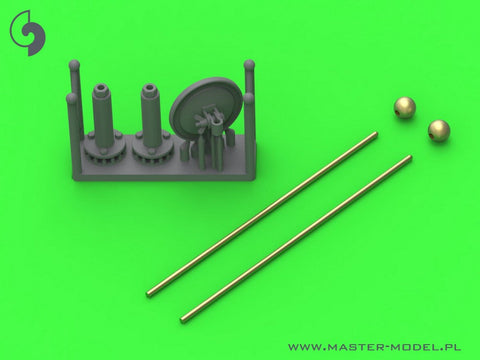 マスター GM-16-005 1/16 ドイツ車両の車幅表示器 (2ピース, ショート - Sd.Kfz. 250, 251用)