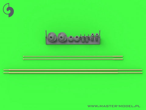 マスター GM-16-007 1/16 レオパルト 2 A7V 他 Comrod VHF3088VMアンテナ (2個) - ストレートバージョン