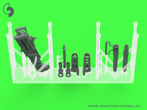 マスター GM-35-063 1/35 ブローニング M2HB .50 口径 (12.7mm)  戦車マウント用機関銃 - WWII型 (初期のトレイを備えた初期の M23 クレードル)