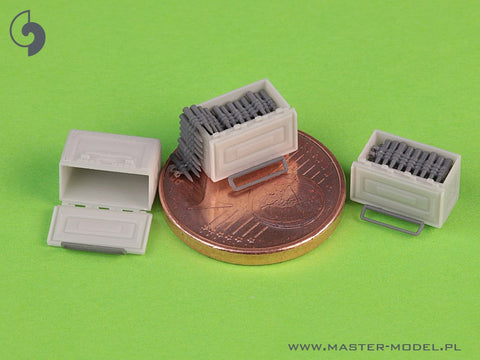 マスター GM-35-067 1/35 ブローニング M2 .50 口径機関銃用 M2 弾薬箱 - WWII型  (6個) オープン
